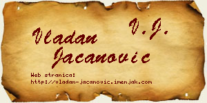 Vladan Jacanović vizit kartica